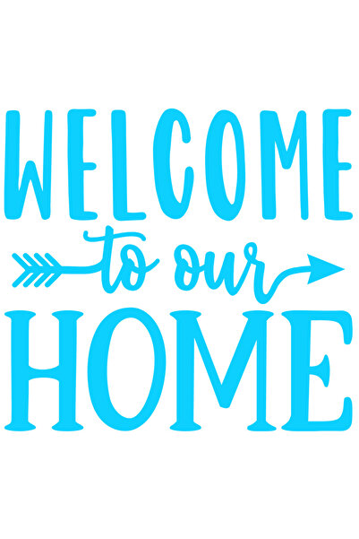 StoryGift Romania Sticker Autocolant 70CM Exterior cu mesaj de bun-venit in limba engleza - "Welcome to our home