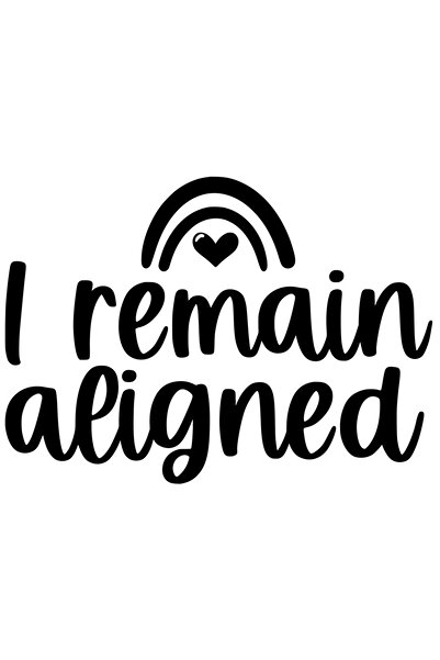 StoryGift Romania Sticker Exterior cu inimioara si mesajul "I remain aligned"...