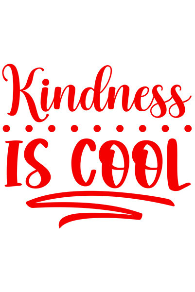 StoryGift Romania Sticker Autocolant 30CM Exterior cu textul in engleza "Kindness is cool" - bunatatea e smecher