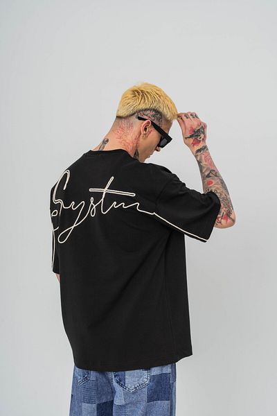 go gang own Μπλουζάκι Oversize με λεπτομέρεια κεντήματος συστήματος
