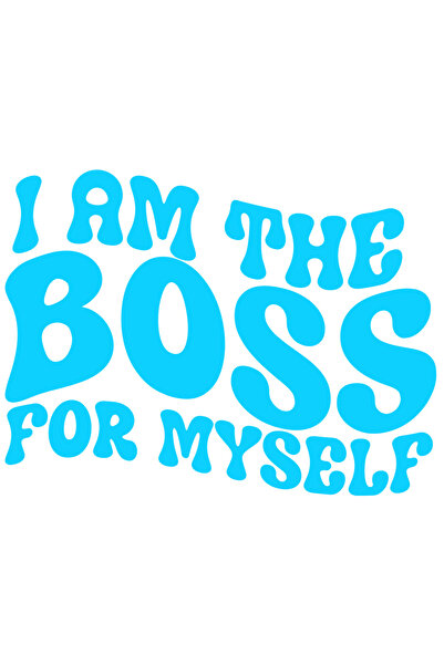 StoryGift Romania Sticker Eticheta 40CM Exterior cu mesajul "I am the boss fo...