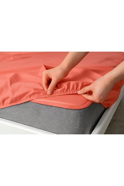 MundoLindo Fitted Sheet Set Single 2 Pieces Ruffled Pillowcase Included