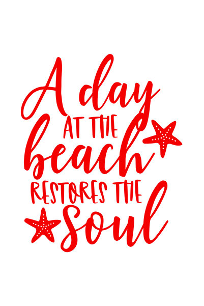 StoryGift Romania Sticker Eticheta 40CM Exterior cu textul "A day at the beac...