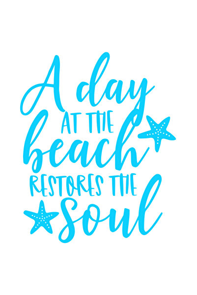 StoryGift Romania Sticker Eticheta 40CM Exterior cu textul "A day at the beac...