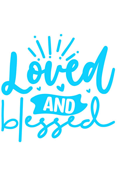 StoryGift Romania Sticker Exterior cu textul "Loved and blessed" - iubita si ...