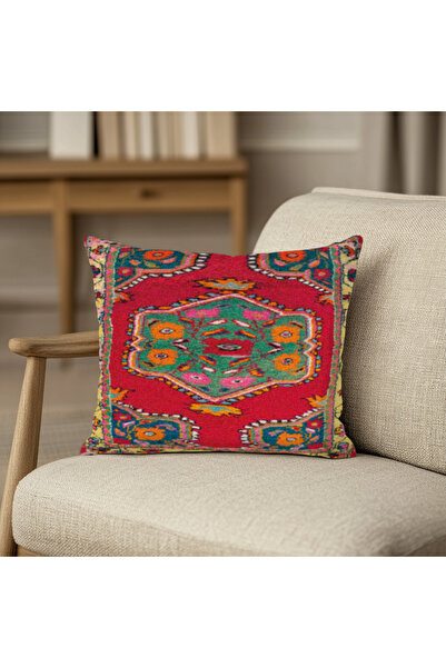 TURKISHRUG KINGDOM غطاء وسادة عرقي مربع بتصميم عصري