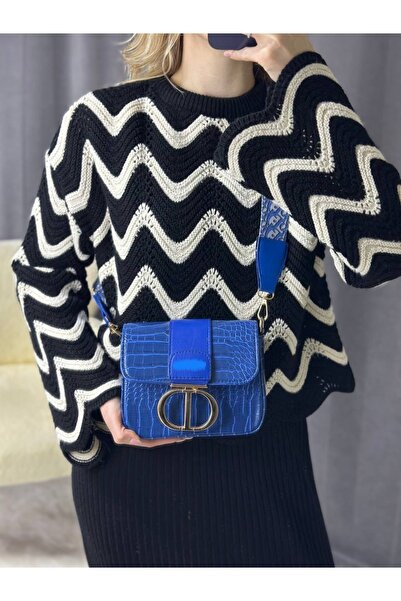 Nues حقيبة كروس نسائية بحزام عمودي