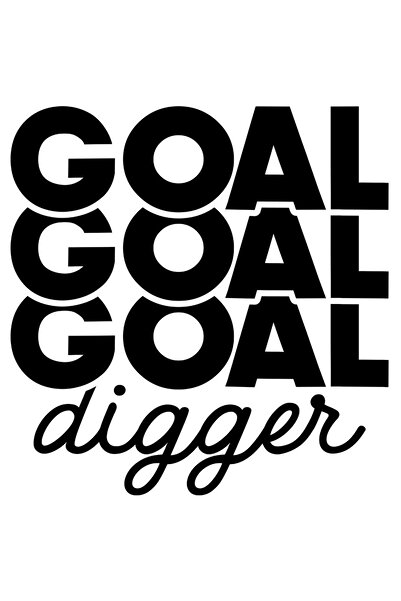 StoryGift Romania Sticker Eticheta 40CM Exterior cu textul "Goal digger" - "sapatoare" pentru obiective , Vinyl