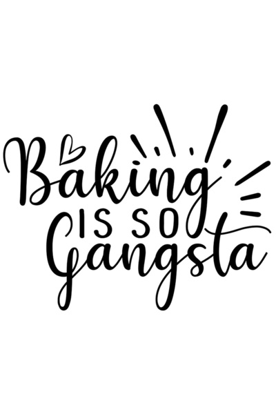StoryGift Romania Sticker Exterior cu inimioara si mesajul "Baking is so gang...