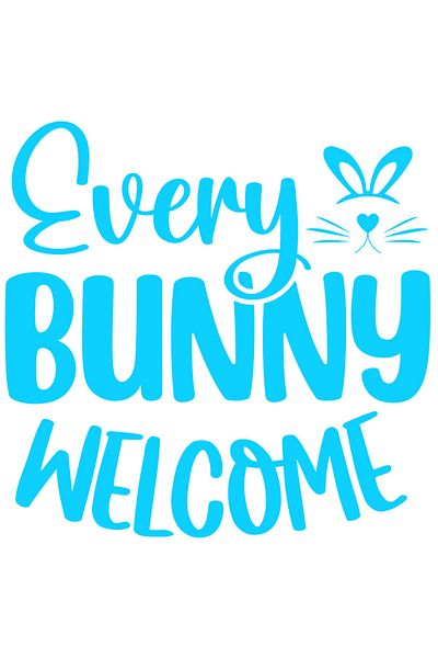 StoryGift Romania Sticker Eticheta 40CM Exterior pentru iubitorii de iepuri cu mesajul in engleza "Every bunny w