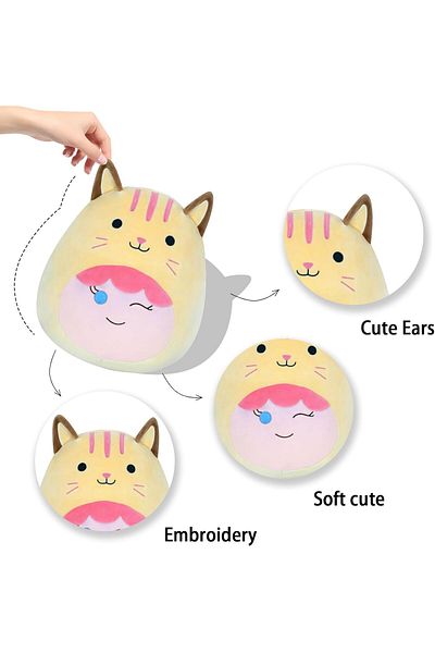 Terbaik Cat plush toy, cream, 29x31 cm, TERBAIK