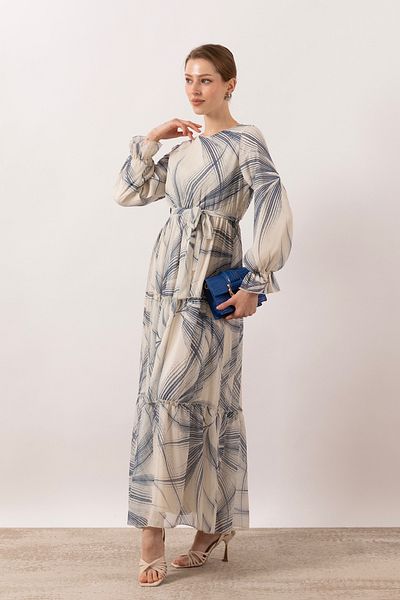 Stilife Rochie din șifon Novella Albastru