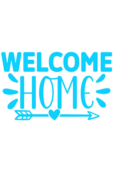 StoryGift Romania Sticker Autocolant 70CM Exterior cu mesajul in limba engleza "Welcome home" - bun-venit acasa
