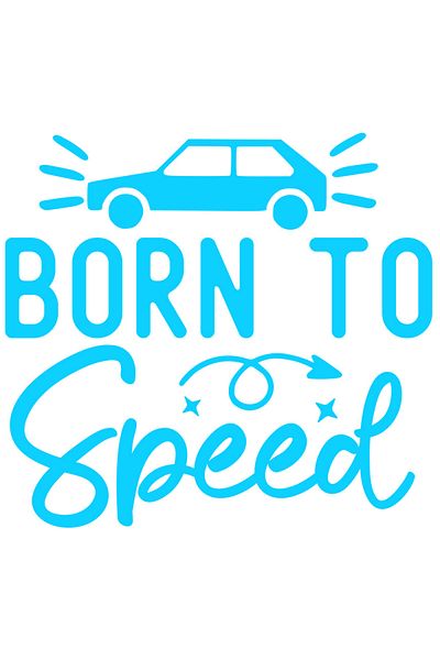 StoryGift Romania Sticker Exterior cu mesajul "Born to speed" - nascut pentru a accelera masina viteza , Vin