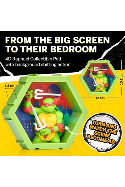 Wow Pods Raphael Teenage Mutant Ninja Turtles PODS 4D Figure Toy, Green, WOW! PODS