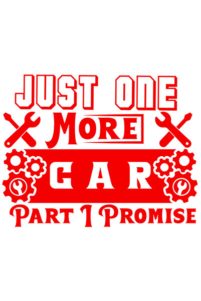StoryGift Romania Sticker Eticheta 40CM Exterior cu mesajul "Just one more car part, I promise" - doar inca o pi