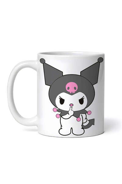 OEM Εξατομικευμένη λευκή κούπα, My Melody Kuromi angry, INOVATIX®. 330ml