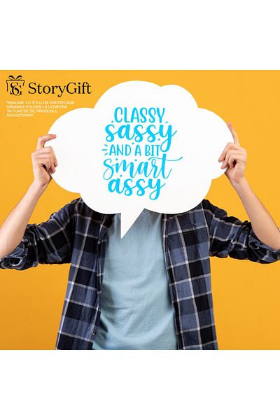 StoryGift Romania Sticker Autocolant 30CM Exterior cu stelute pentru femeile elegante si inteligente , Vinyl Alb