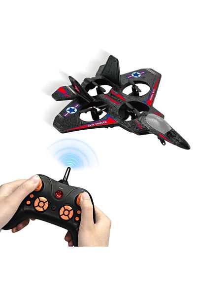 iUni Lc222-a Remote Control Airplane, Thunder Jet X, 360° Acrobatics, Gyroscope, Led Lights