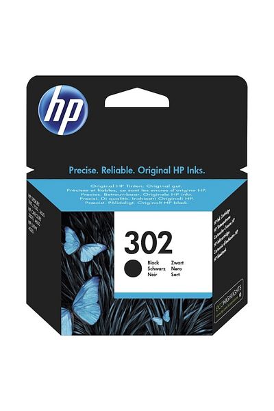 HP HP 302 Ink Cartridge, F6U66AE, Black