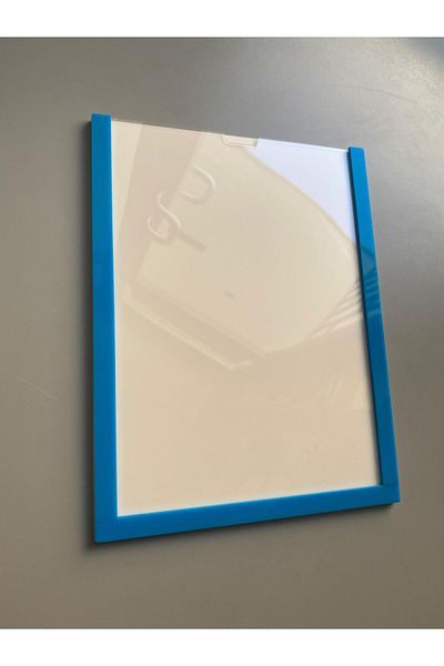 Yönline A4 Blue Document Frame Easy to Change Self-Adhesive Wall and Door Type Foil Holder