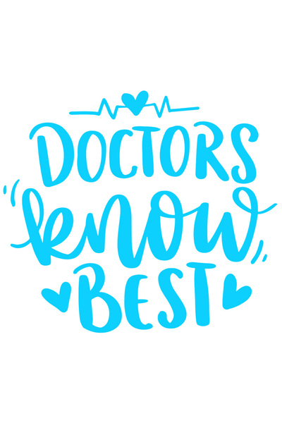 StoryGift Romania Sticker Exterior cu inimioare pentru doctorii care stiu cel mai bine , Vinyl Albastru, 40