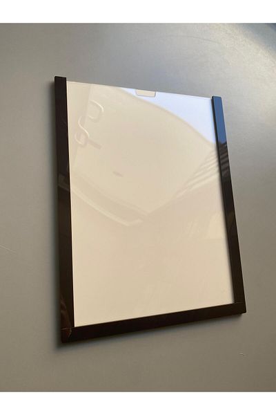 Yönline A4 Brown Document Frame Easy to Change Self-Adhesive Wall and Door Type Foil Holder