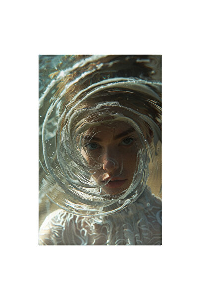 StoryGift Romania Tablou Canvas Reflecții Subacvatice Portretul Fetei Cu Pist...