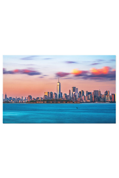 StoryGift Romania Tablou Canvas: Manhattan La Inserare - O Vedere Plina De Culoare Si Lumina