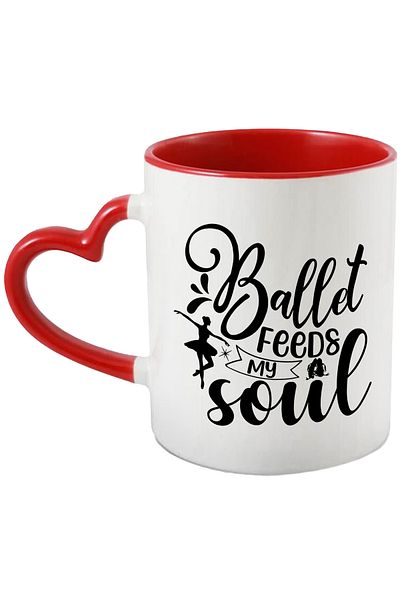 StoryGift Romania Mug for girls passionate about ballet with the message "Ballet feeds my soul", With ,STG.