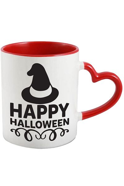 StoryGift Romania Mug with a witch hat and the text "Happy Halloween" - Happy Halloween, With,STG.