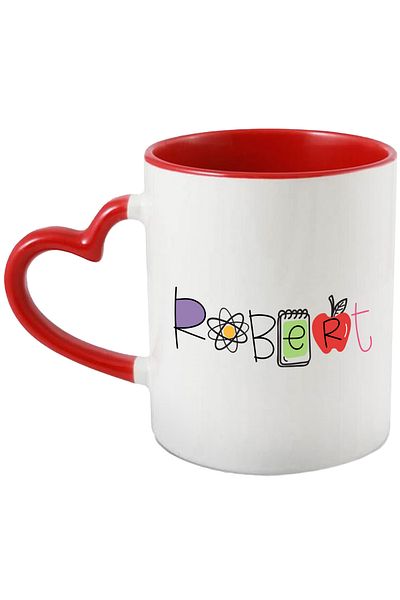 StoryGift Romania Mug With the Name Robert, and Funny Message, Curious, Sociable, Galagio, 330ml, Ceram, With,STG.