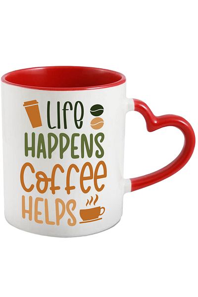 StoryGift Romania Mug for coffee lovers who find it helps them with Heart Handle, With ,STG