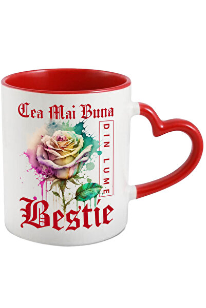 StoryGift Romania Cana Cu Textul Cea Mai Buna Bestie, Din Lume, Floare, Trand...