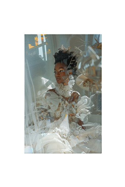 StoryGift Romania Tablou Canvas: Rochie De Mireasă Și Umbre De Lumină Albă- M...