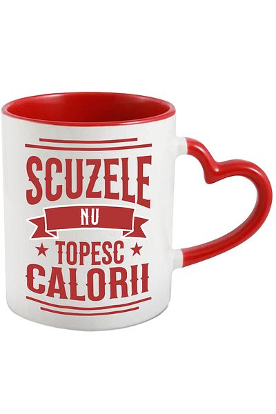 StoryGift Romania Gym motivational message mug excuses don't burn calories, 330ml, Ceramic with Handle, With, STG.