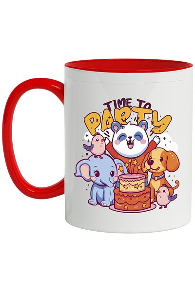 StoryGift Romania Mug for Kids with Cute Animals, Birthday, Elephant, Dog, Birds, Pan, With,STG.