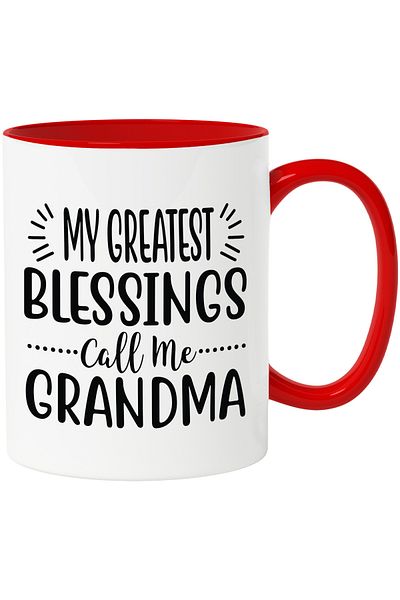 StoryGift Romania Mug for a happy grandmother whose greatest blessings are called "bu, Cu,STG."