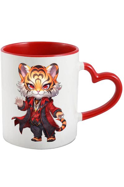 StoryGift Romania Mug with a tiger with bloody eyes | illustration | count | Dracula | Halloween, With ,STG
