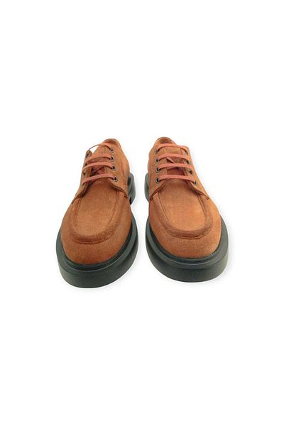 Oneka Shoes 124025Bgt7856 Men's Daily Lace-Up Cinnamon Suede