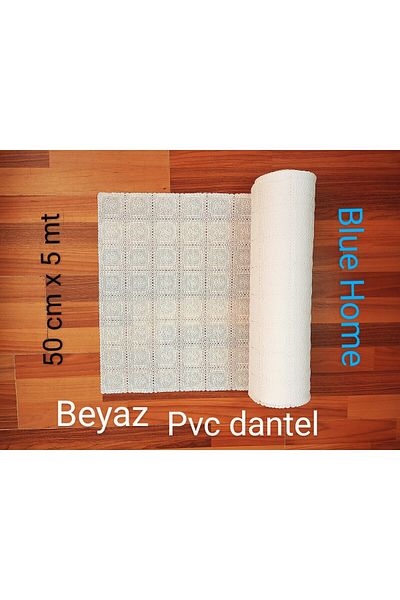 Blue Home Δαντέλα PVC Ψυγείο Παπούτσια Ράφι Ντουλάπα Συρτάρι Κάλυμμα / Πλάτος: 50 cm x 5 m ΛΕΥΚΟ GZM50-23