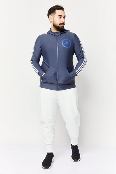 adidas Men Sportswear Fit Long Sleeve Training Track Jacket, Dusty Navy