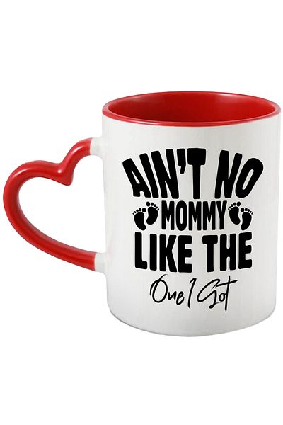 StoryGift Romania Mug with imprints and the message "Ain't no mommy like the one I got" - there's no mommy like, With,STG.