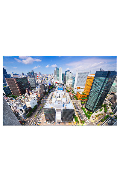 StoryGift Romania Tablou Canvas Vedere Aeriana In Kansai - Priveliste Panoramica Asupra Regiunii Kansai Din Japon