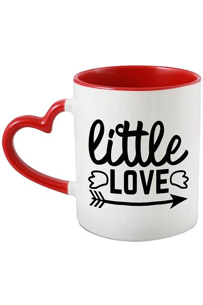 StoryGift Romania Mug with an arrow and the text in English "Little love" - ​​little love with Handle In, With, STG.