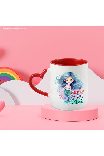 StoryGift Romania Little mermaid mug with the message "Mermaid heir don't care", heir, heiress, , With ,STG.