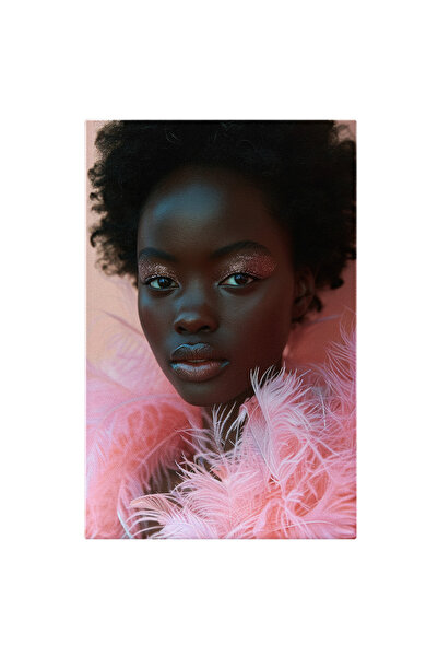 StoryGift Romania Tablou Canvas Modelul De Culoare Pozează În Rochie Roz Din ...