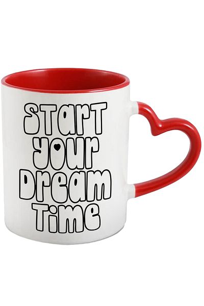 StoryGift Romania Mug with the text "Start your dream time" - start your dream time with Man, Cu, STG.