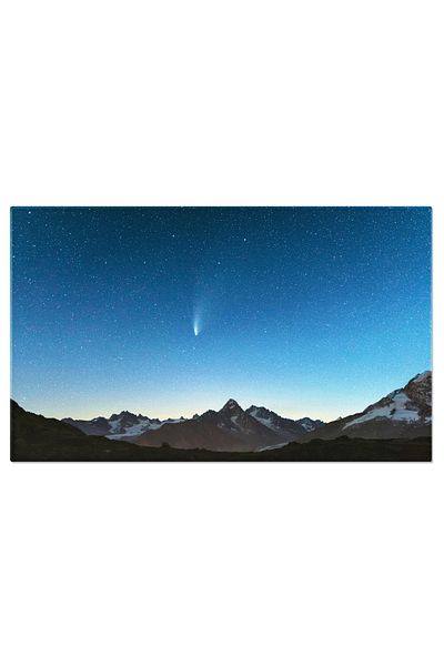 StoryGift Romania Tablou Canvas Vedere Pictoreasca Nocturna A Varfului Monte Bianco Monte Bianco, Munti, Spatiu,