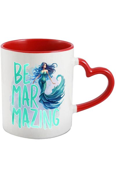 StoryGift Romania Mermaid mug with the message "Be Marmazing", fairy tale, illustration, amazing, wonderful,, With ,STG .
